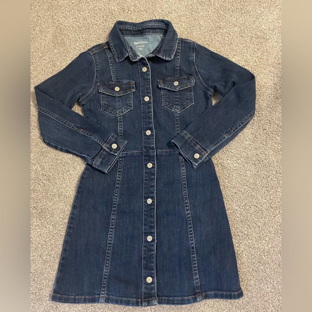 GAP Women's Dark Blue Denim Dress